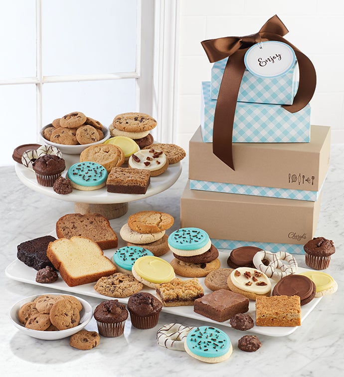 Cheryls Bakery Gift Tower with Message Tag